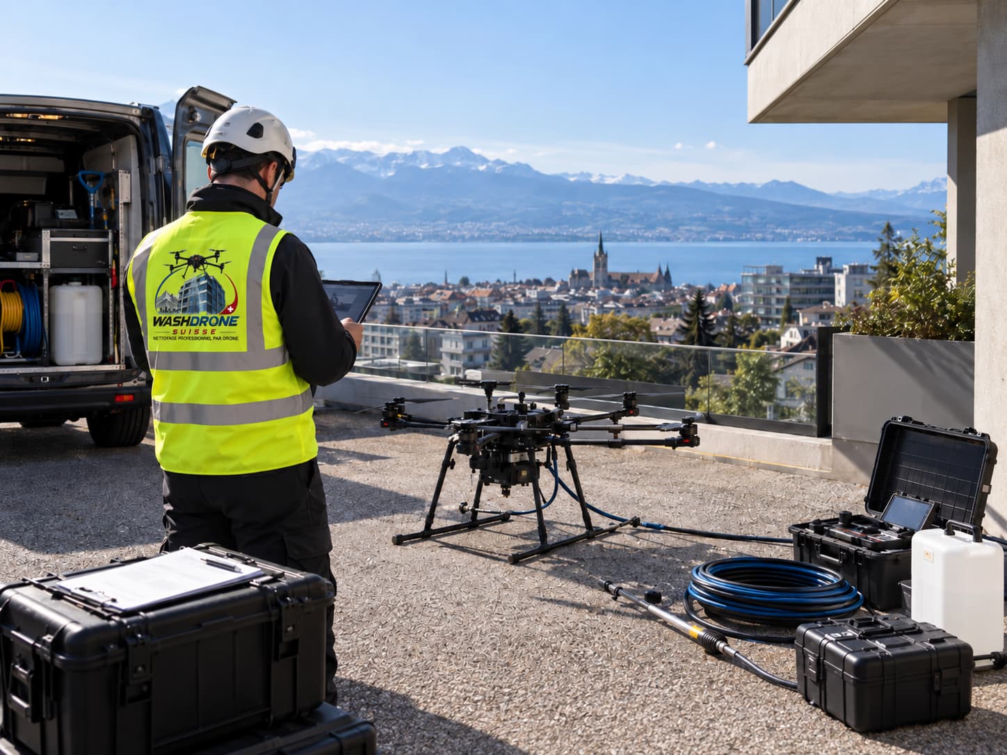 Analyse des risques avant une intervention de nettoyage par drone